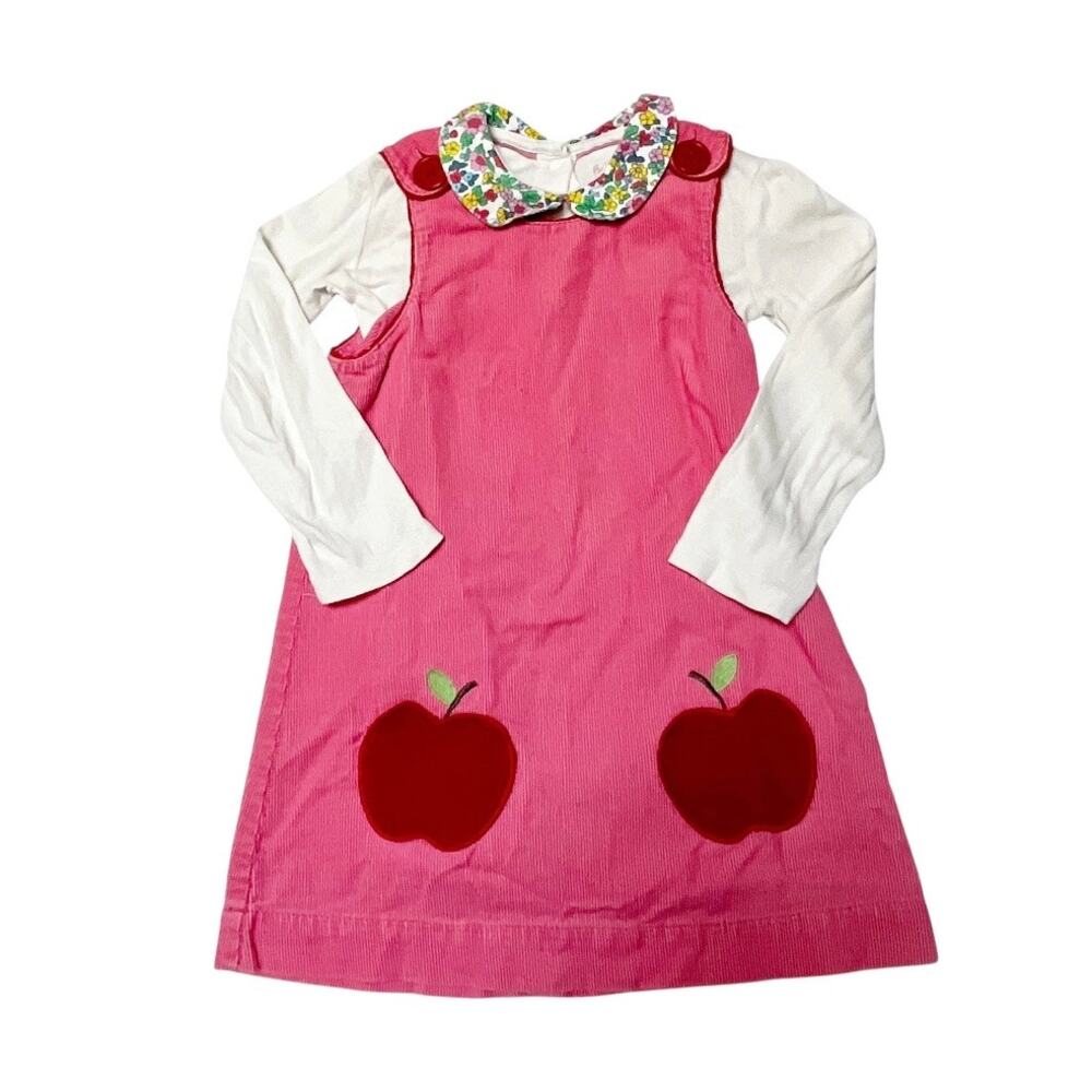 Baby Boden Corduroy Apple Pinnie Outfit Size 2/3